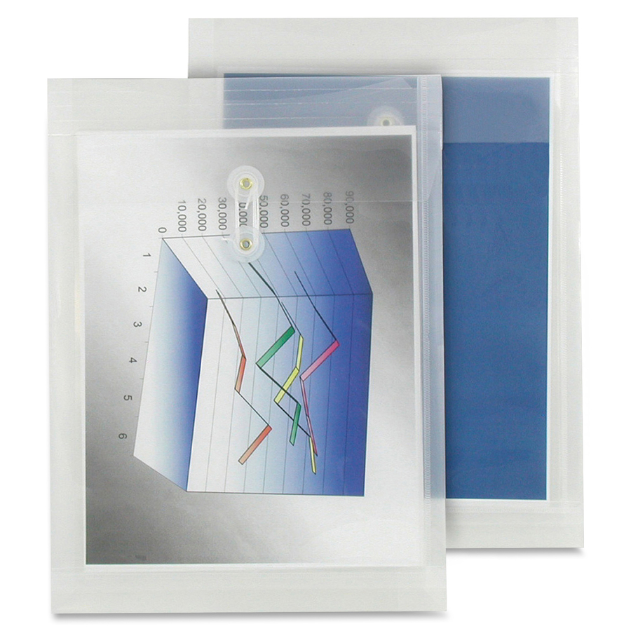 [740258] Translucent Plastic Envelope, String Tie, Clear, 9-1/2" X 13"