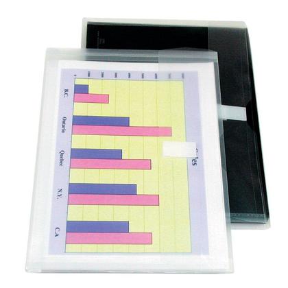 [740407] Enveloppe de plastique transparent avec Velcro, Format lettre
