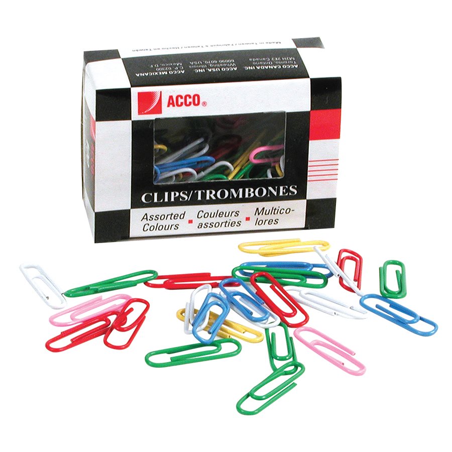 Coloured Paper Clips (Box of 100)