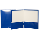 Pocket Folder, Laminated Cardboard, Royal Blue