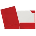 Pocket Folder, Laminated Cardboard, Red