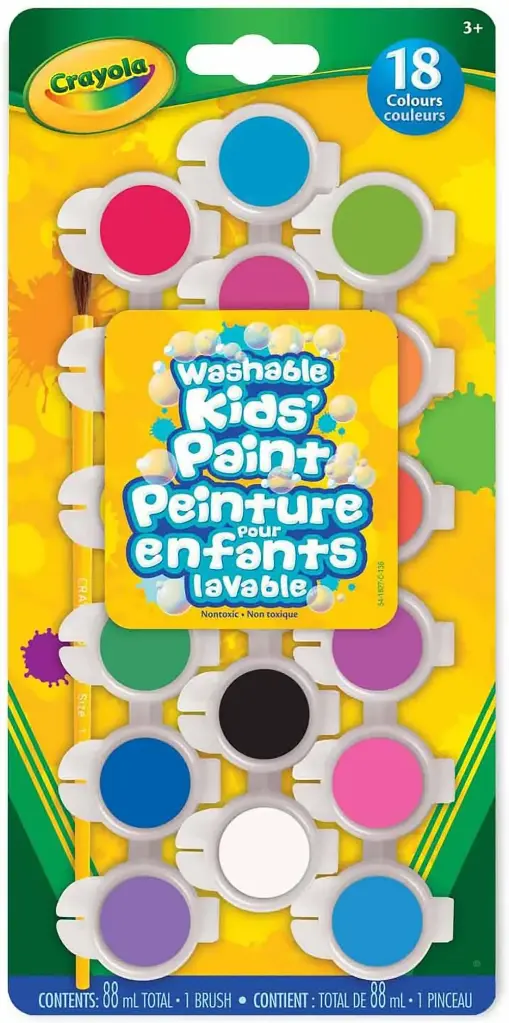 [763003] Crayola Washable Children Paint (Set of 18 colors)