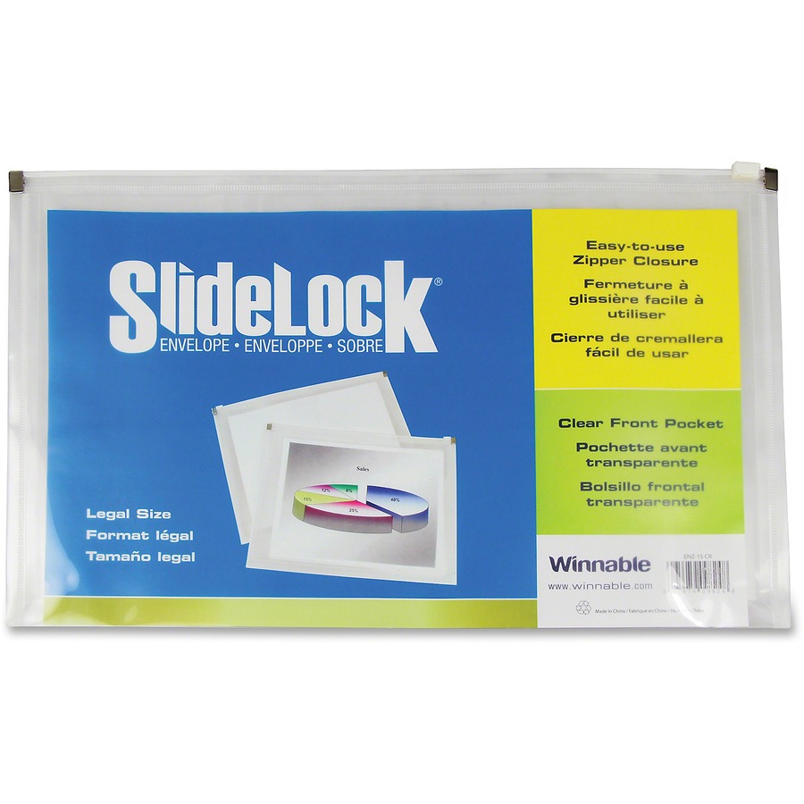 [791632] SlideLock Envelope, Zippered closure, 10" X 15"