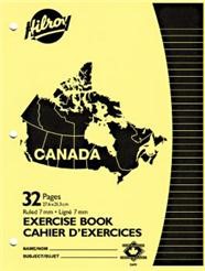 Canada Exercise Book, ruled 7 mm, 32 pages, Yellow