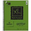 Canson XL Recycled Sketch Pad, Spiral Bound, 9 x 12 (100 sheets)