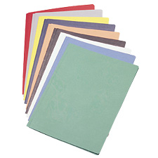 [DUOT] Duo-tang Carton texturé avec attaches, Couleurs assorties