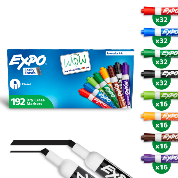 [EXPO-Large] Expo Dry Erasable Marker, Wide point, Ass. Col.