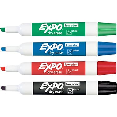 Expo Dry Erasable Marker, Wide point, Ass. Col.