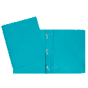 Hard Plastic Duo-tang with Fasteners, Turquoise