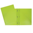 Hard Plastic Duo-tang with Fasteners, Light Green