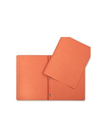 Hard Plastic Duo-tang with Fasteners, Orange