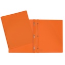 Hard Plastic Duo-tang with Fasteners, Orange