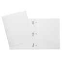 Duo-tang Plastique rigide avec attaches, Blanc