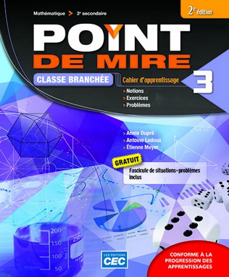 [LV241485] Point de mire 3e secondaire Cahier d'apprentissage, 2e Éd. (incluant fascicule de situations problèmes) (9782761791342)