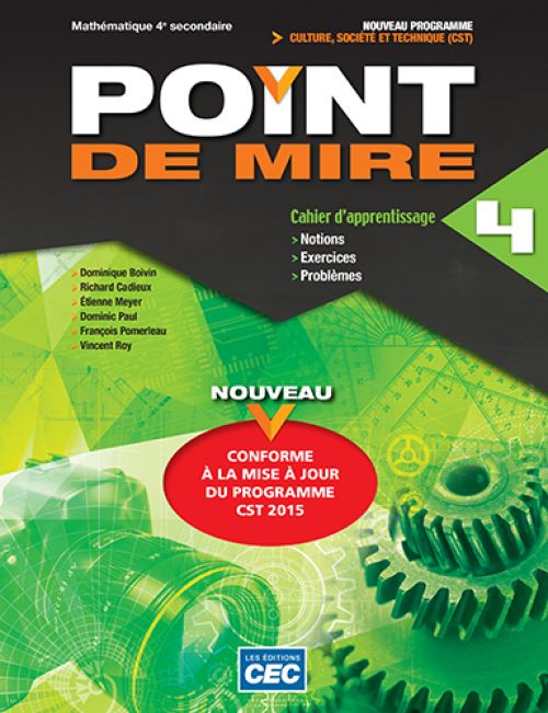 [9782761790017] Point de mire 4e secondaire CST - Cahier d'apprentissage, version papier +Cahier d'apprentissage CST & Exercices interactifs - Accès étudiants, Web 1 an (9782761790017)