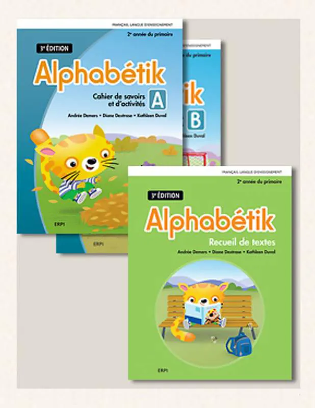 [LV250140] Alphabétik, 2e année, Combo cahiers de savoirs A-B 3e édition + les outils, le recueil de textes et ens. numérique - Élève 12 mois (ISBN : 9782766155361)