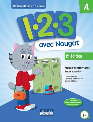 1, 2, 3 avec Nougat, 2e édition, 1er année, Combo cahiers A-B versions imprimée et numérique, aide-mémoire + activités interactives 1 an (9998201810096)