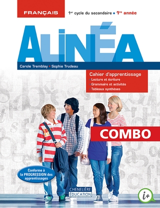 [9782765074236] Alinéa (1er secondaire) Combo Cahier d'apprentissage, versions imprimée et numérique +Activités interactives, Accès Web 1 an