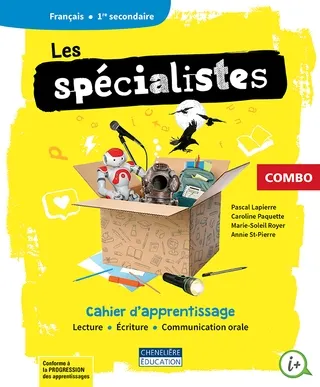 [9998202110416] Les spécialistes, 1re secondaire, COMBO - Cahier d'apprentissage versions imprimée et numérique, incluant magazine et code grammatical 
+ activités int. - 1 an (9998202110416)