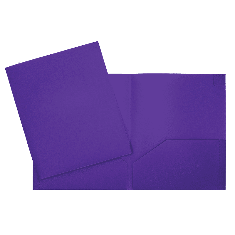 Hard Plastic Pocket Folder, Purple