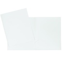 Hard Plastic Pocket Folder, White