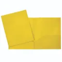 Hard Plastic Pocket Folder, Yellow