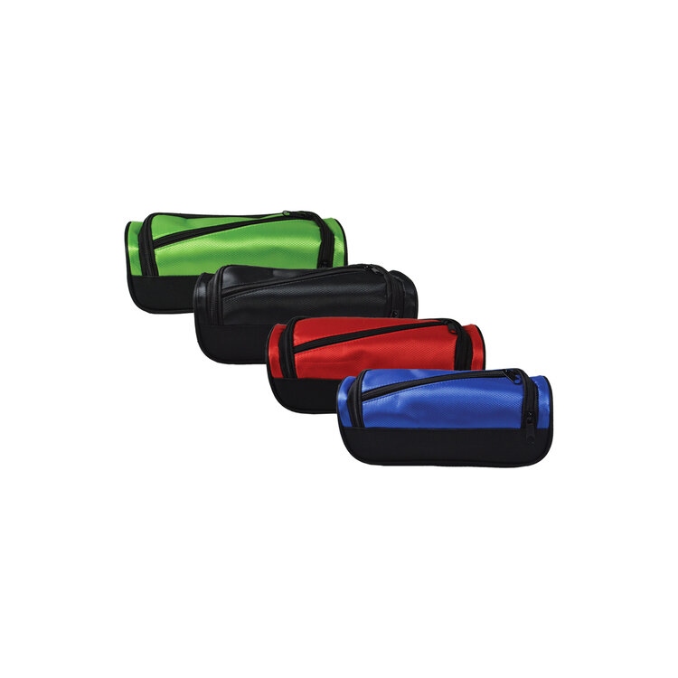 [Y520163] Étui à crayons en nylon, 1 zip, avec pochettes sur le devant 