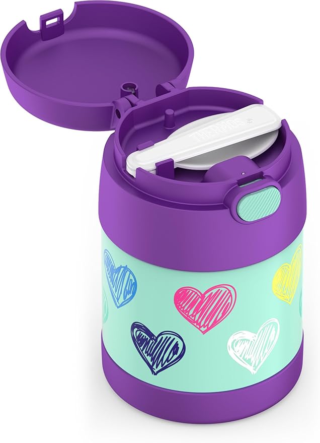 [Y834731] Thermos Insulate Food Container, 470 ml, Hearts 