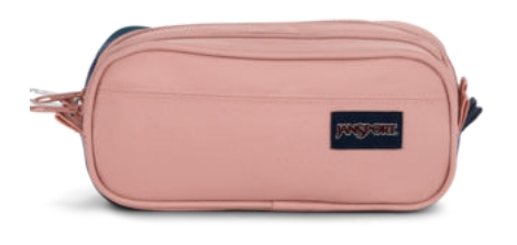 Jansport 2-compartment Pencil Case, Mystic Rose (This style is offered only until stock is depleted)