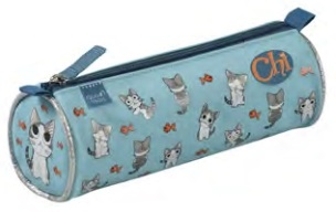 Round Pencil Case, Chi Collection, Blue (This style is offered only until stock is depleted)