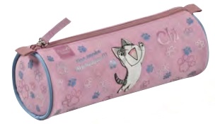 Round Pencil Case, Chi Collection, Pink 
