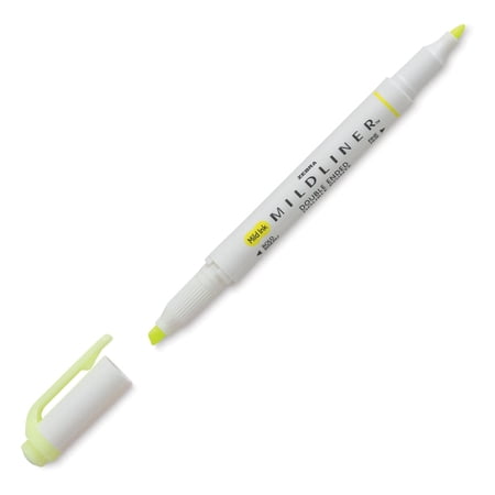 Zebra Mildliner Highlighter, Double ended, Mild Yellow