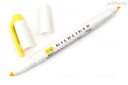 Zebra Mildliner Highlighter, Double ended, Mild Yellow