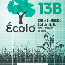 Standard Seyès notebook Ecolo 13B, 3 holes, 40 pages