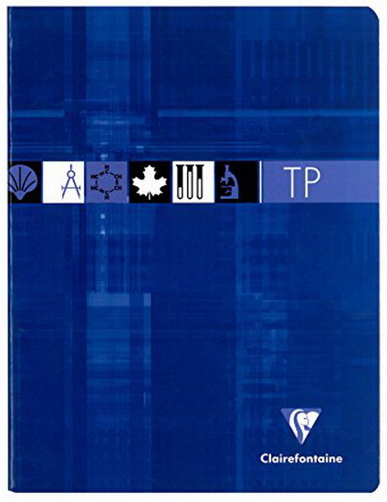 Cahier piqué Clairefontaine Travaux pratiques, séyès, 80 pages, 17 x 22 cm