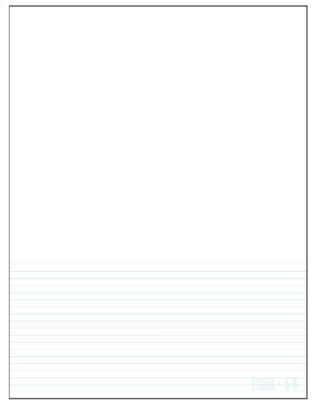 [T6B] Ecolo Pad T6B, interlined and dotted at the bottom, 6 sequences, 50 sheets
