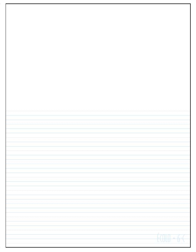 Tablette Écolo T6C, interligné et pointillé, 10 séquences, 50 fls