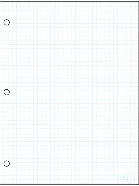 [T3] Tablette Écolo T3, papier quadrillé 1/4 pouce, 50 fls