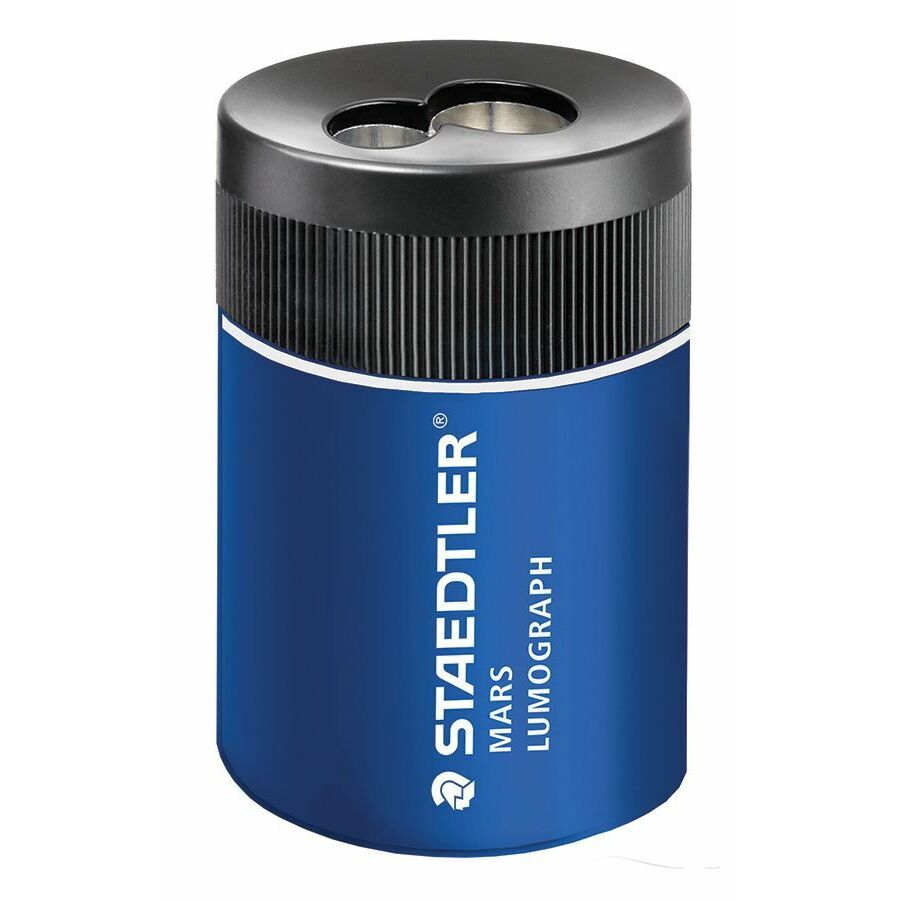 [834774] 2-Hole Metal Sharpener  with container screwable