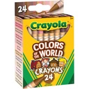 Crayons de cire multiculturels Crayola "Colors of the World"  (Bte de 24)