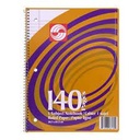 Spiral Notebook ruled, 1 subject, letter size, 140 pages