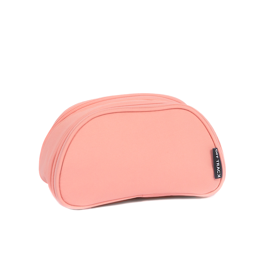 Off Track pencil case with 2 compartments, Pink