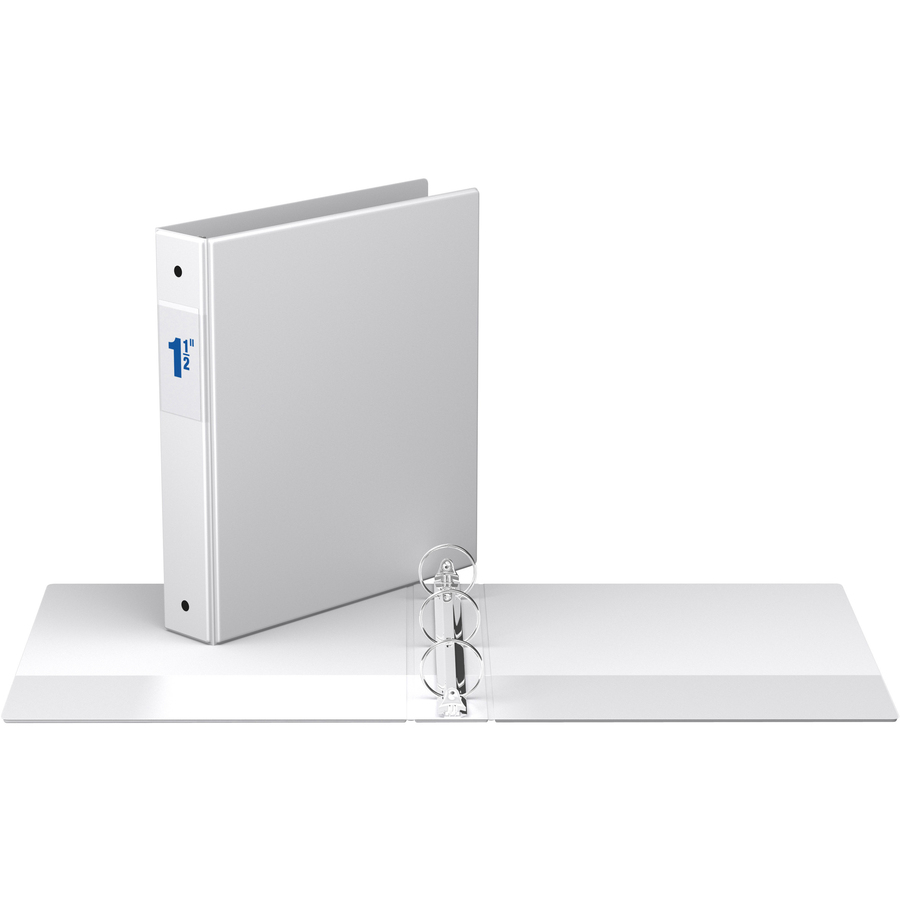 Binder with pockets, 1.5 inches, white