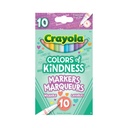 Marqueurs lavables Crayola Colors of Kindness, pointe fine, coul. pastel (boite de 10)