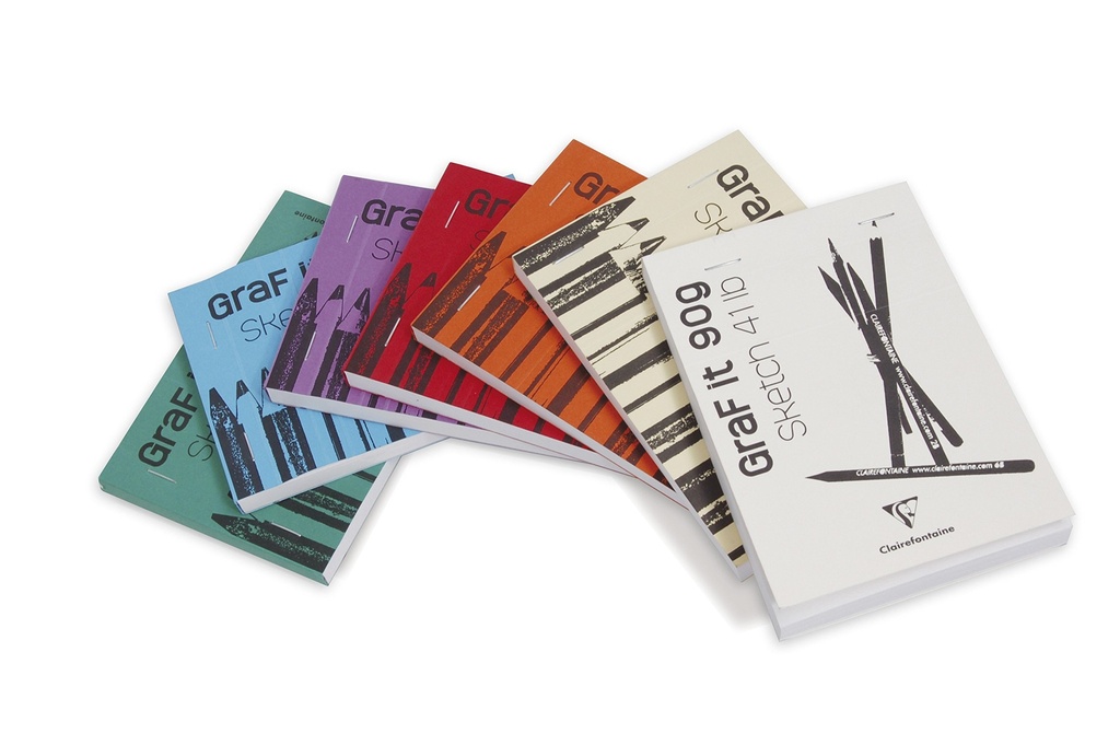 [C96619] Stapled Block Graf it 90g, 10.5 x 14.8 cm (4" x 5.8"), 80 blank sheets