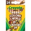 Crayons de cire multiculturels Crayola "Colors of the World"  (Bte de 24)