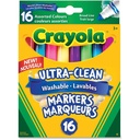 Crayola Washable Markers, Thick Tip (Box of 16)