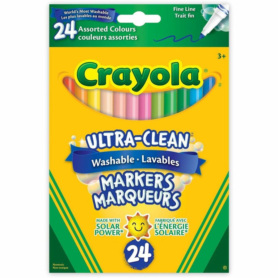 [469106] Crayola Washable Markers, Thin Tip (Box of 24)