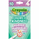 Marqueurs lavables Crayola Colors of Kindness, pointe fine, coul. pastel (boîte de 10)