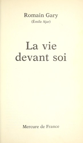 [9782070373628] Novel: La vie devant soi, Folio #1362, Ed. Gallimard (ISBN : 9782070373628)